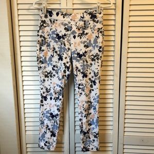 Floral skinny jeggings, size small